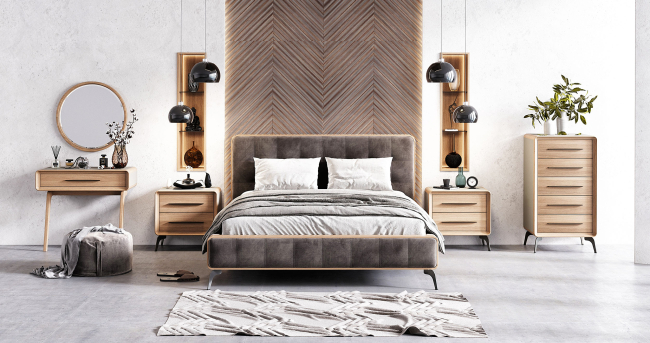 Тумба прикроватная 2Ш на ножках MODENA - 7